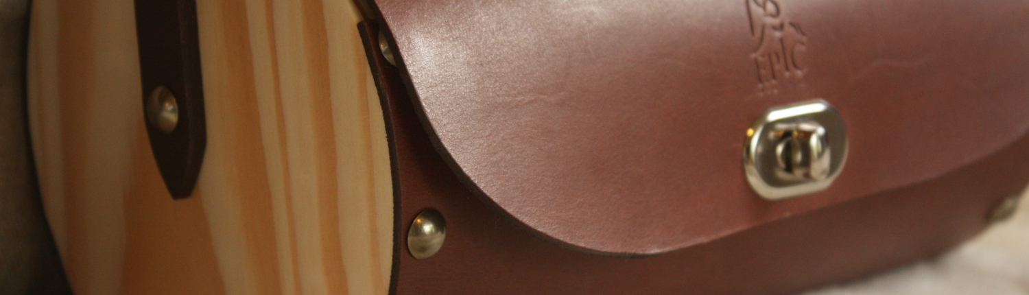 Sac a main cuir et bois artisan français unique
