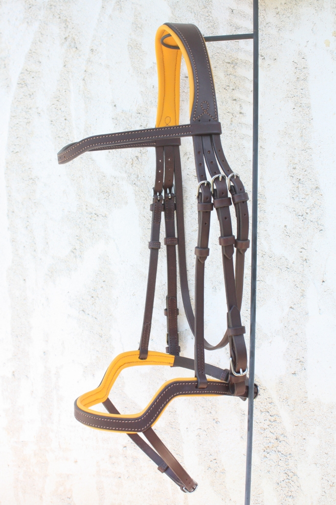 Bride Breaking Hackamore Pour Cheval - Doublée Et Cousue - Neuve