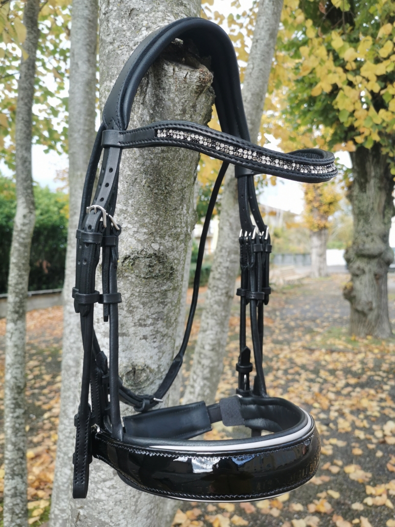 Hackamore (Bride Sans Mors) Showman Doublée Polaire - 7 Joues