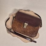 Sac a main tillon cuir poil marron